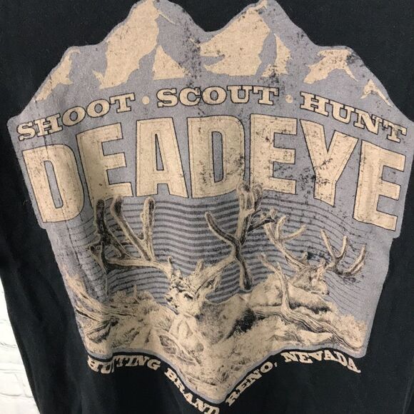 Dead eye Hunting Brand shoot scout hunt Reno Nevada Shirt Size Medium EUC - Picture 2 of 5